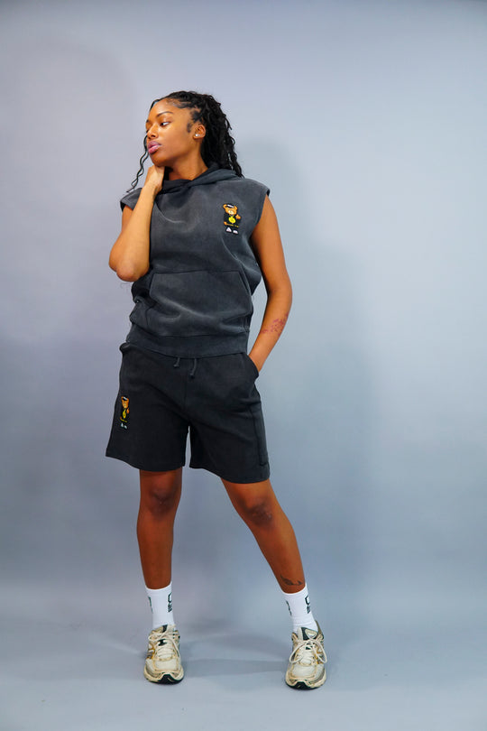 Women Middle Finger Shorts Suit