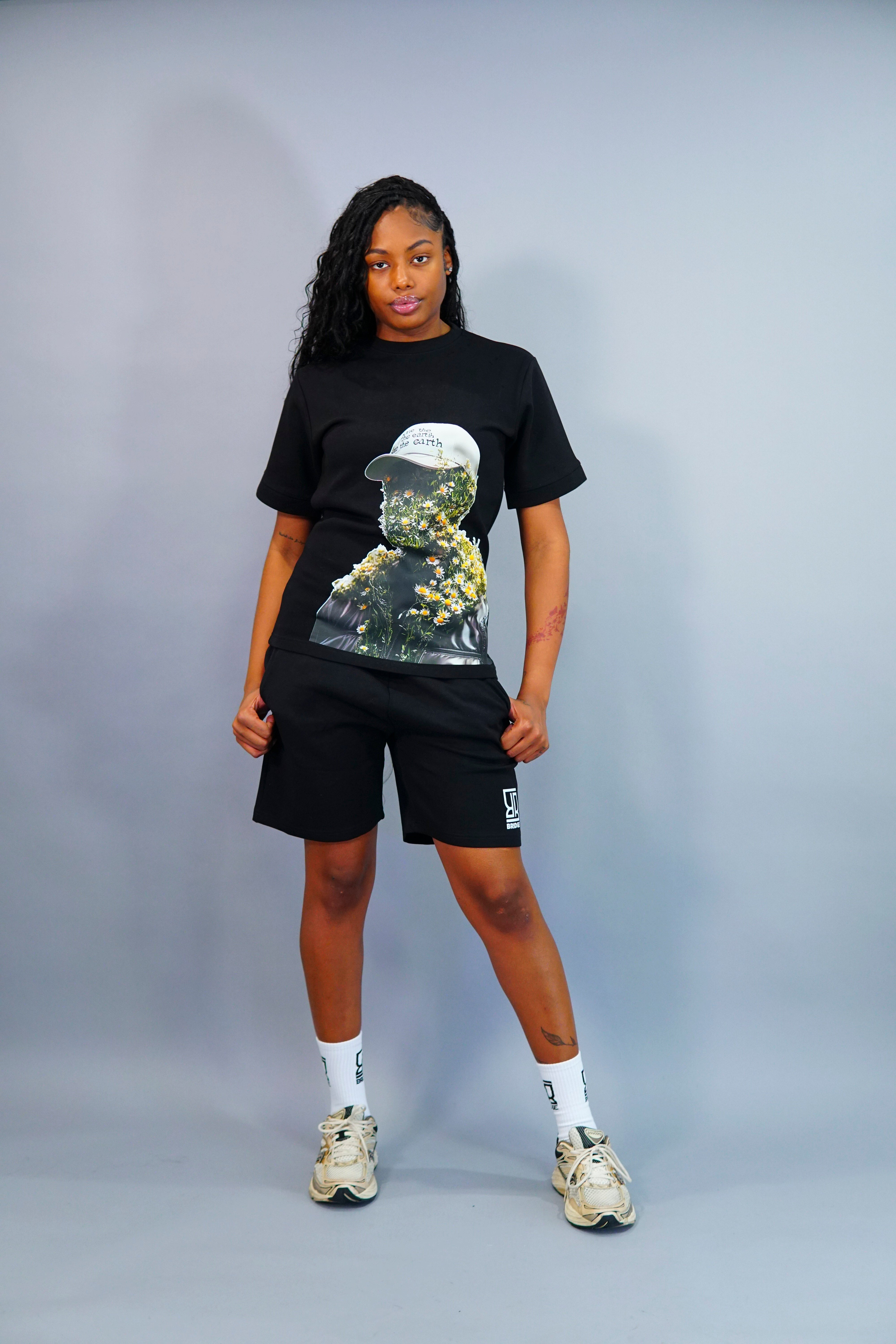 Flower “Woman” Shorts Suit