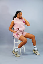 Women Pink Robber Shorts Suit