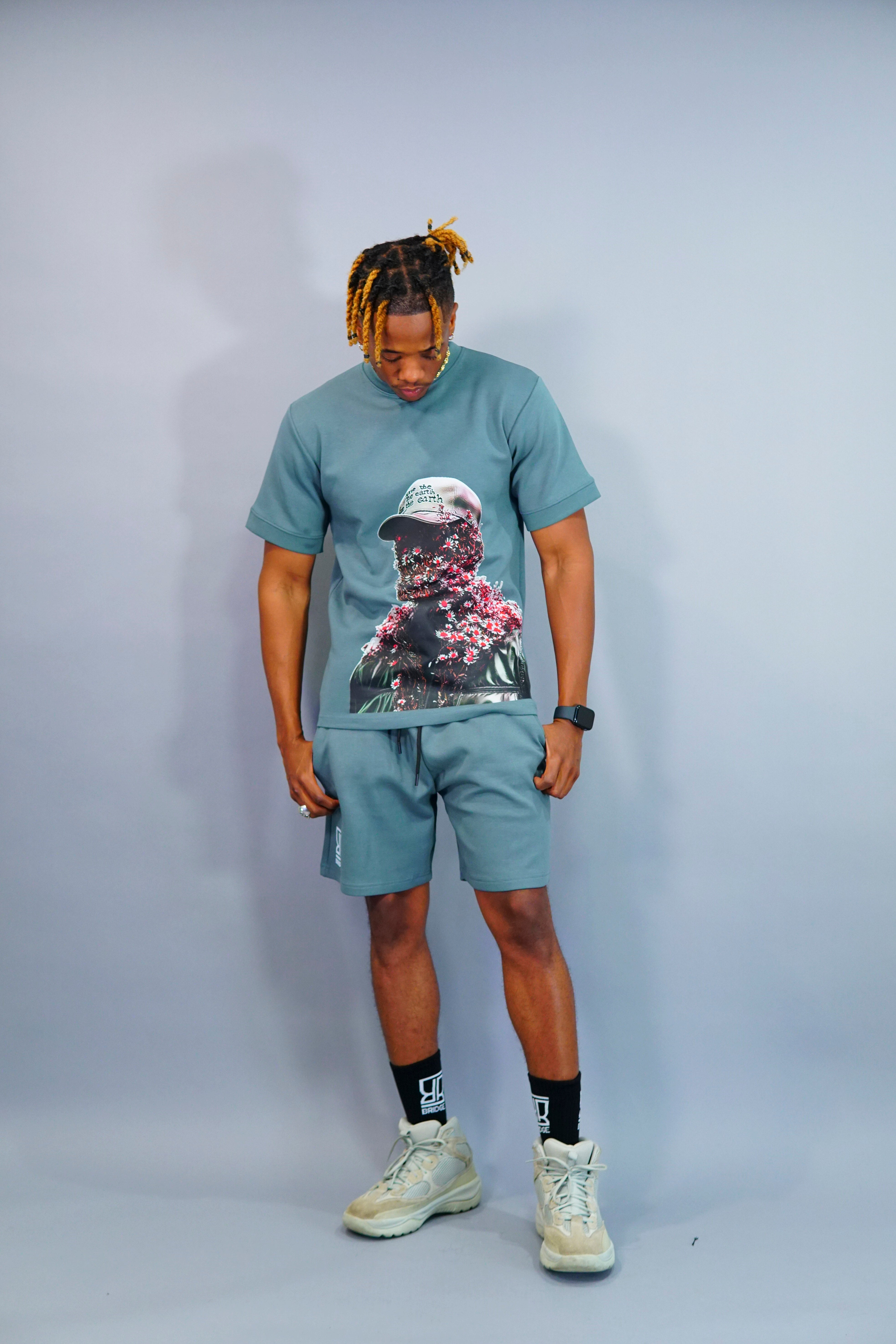 Flower Man Shorts Suit