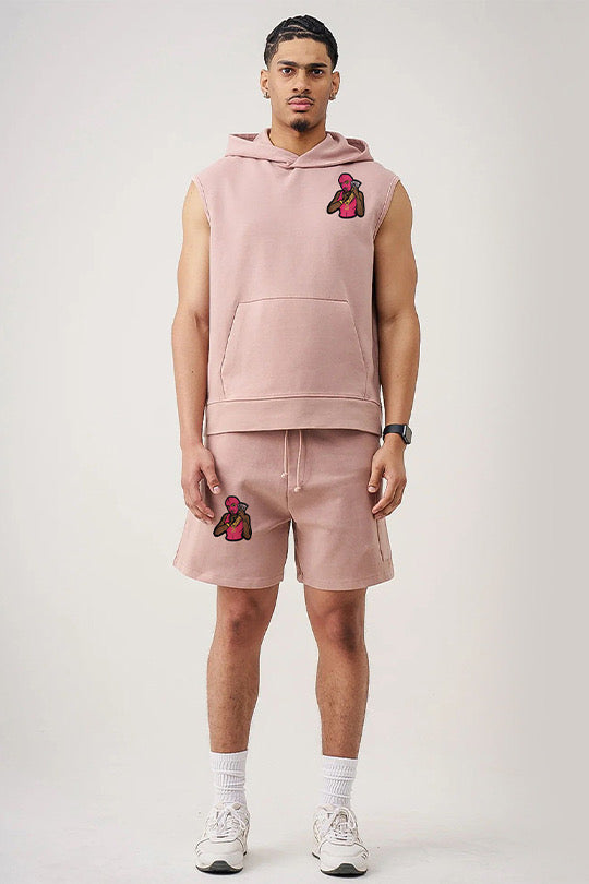 Pink Robber Shorts Suit