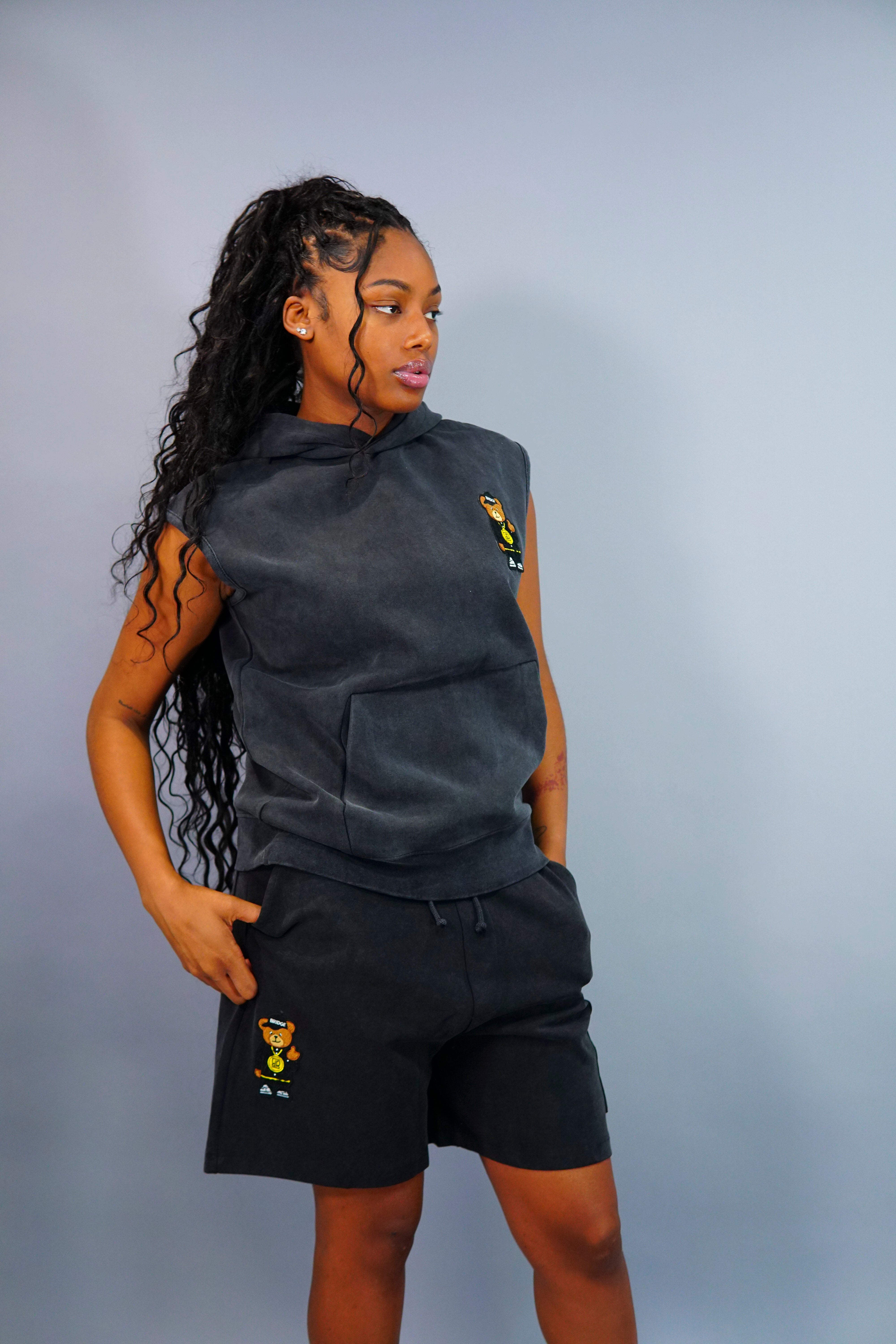 Women Middle Finger Shorts Suit