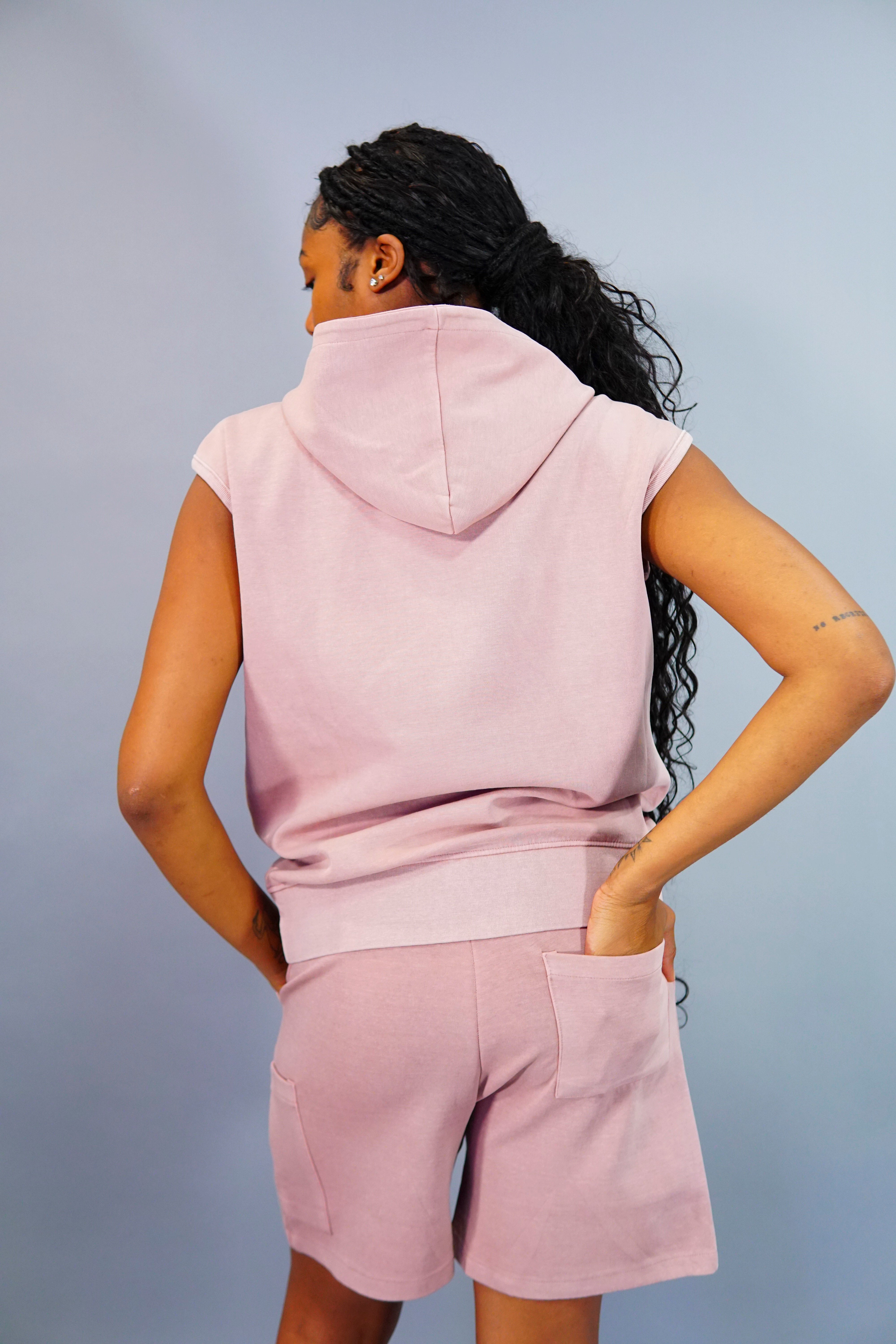 Women Pink Robber Shorts Suit