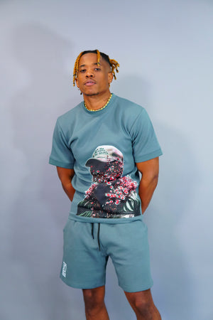 Flower Man Shorts Suit