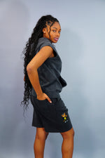 Women Middle Finger Shorts Suit