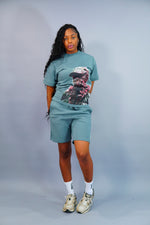 Flower “Woman” Shorts Suit