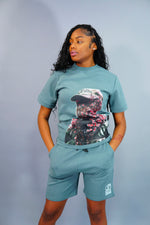 Flower “Woman” Shorts Suit