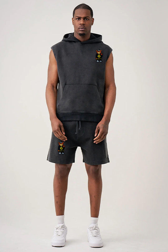 Middle Finger Shorts Suit