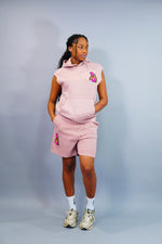 Women Pink Robber Shorts Suit