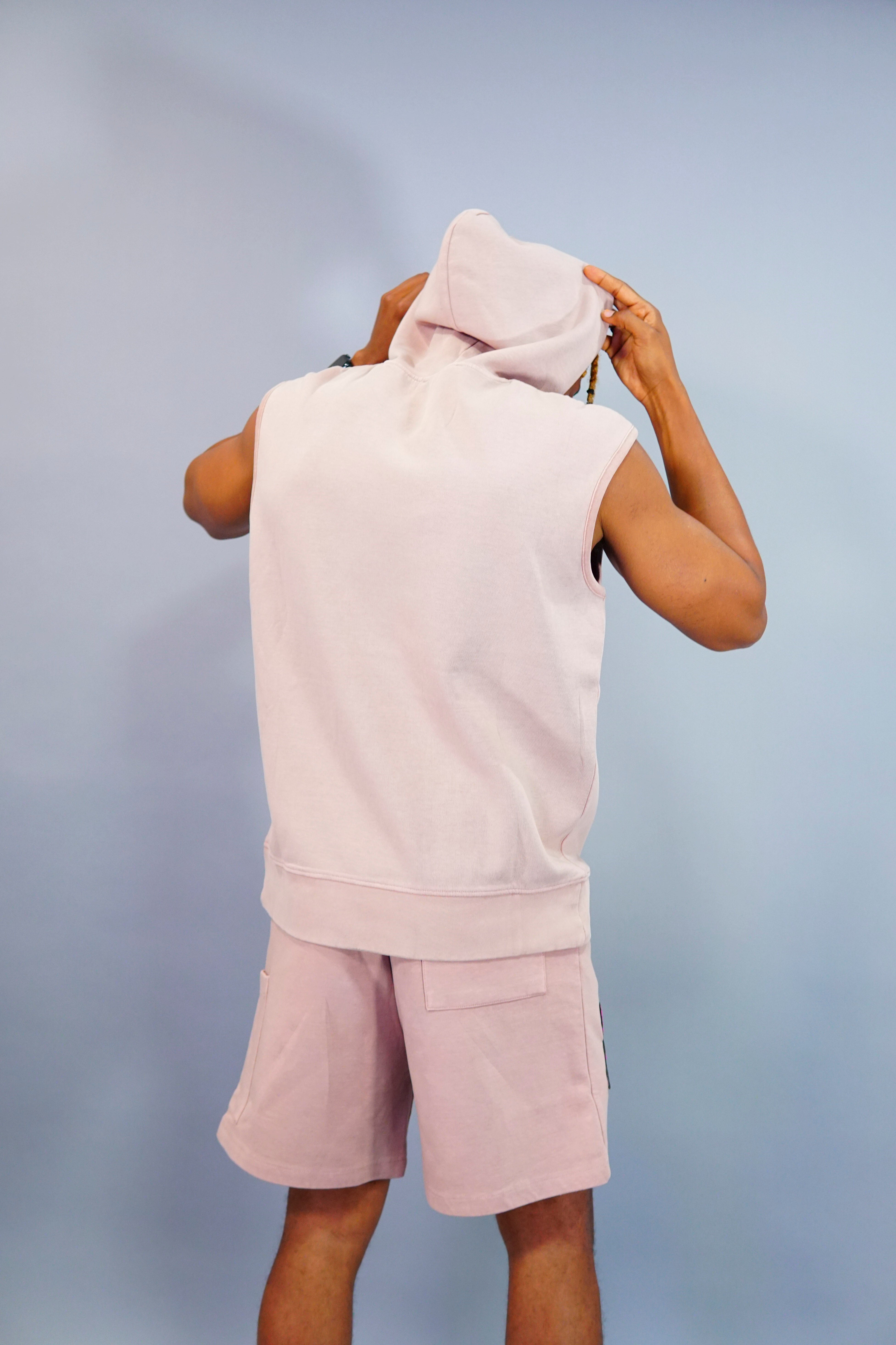 Men Pink Robber Shorts Suit