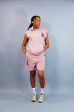 Women Pink Robber Shorts Suit