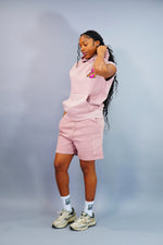 Women Pink Robber Shorts Suit