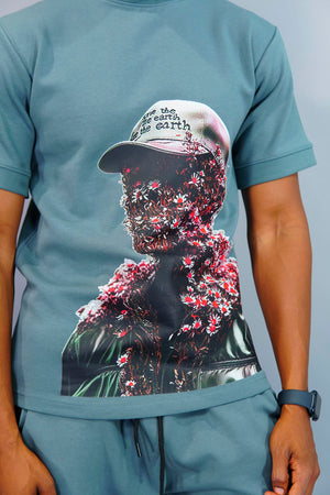 Flower Man Shorts Suit