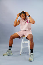 Men Pink Robber Shorts Suit