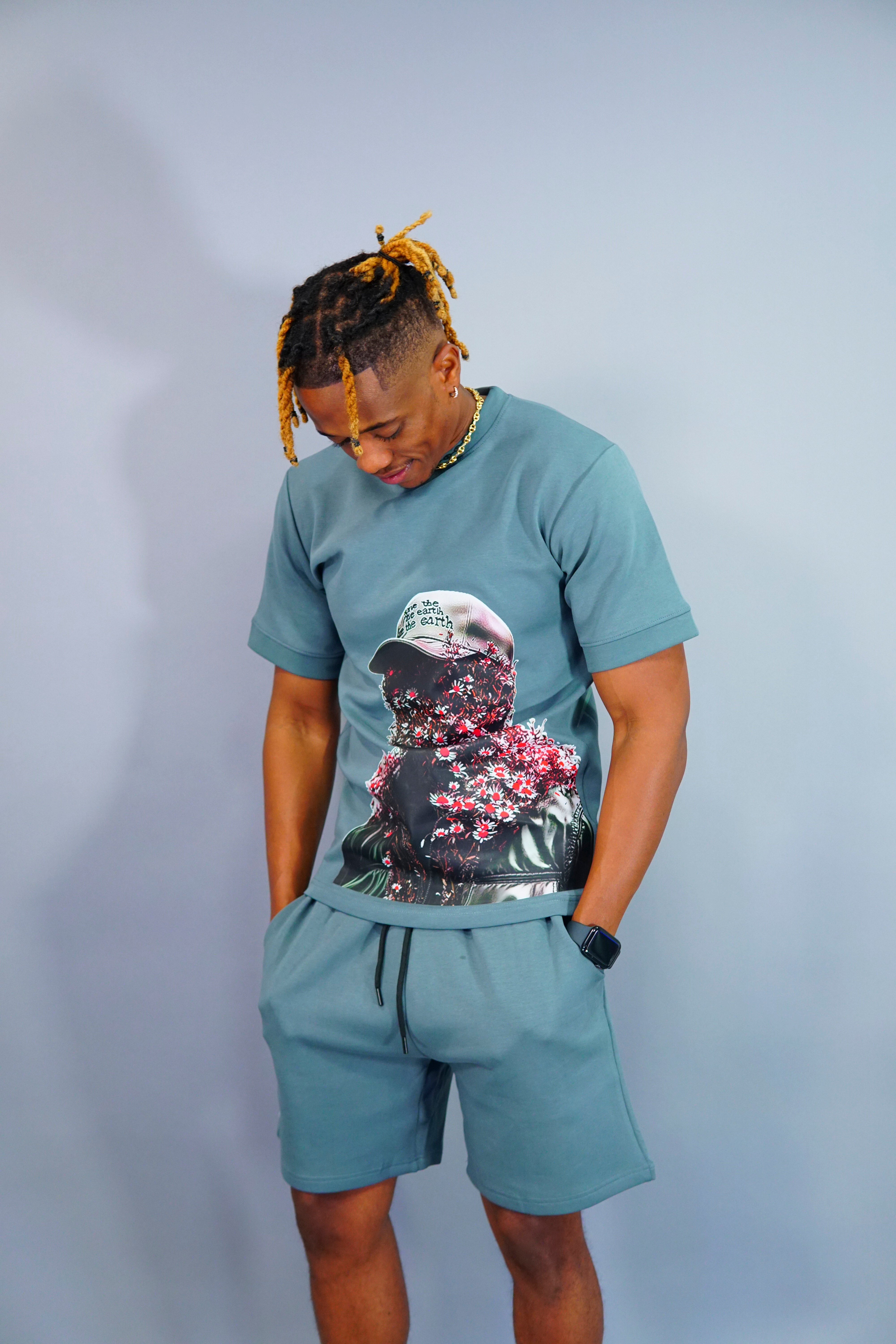 Flower Man Shorts Suit