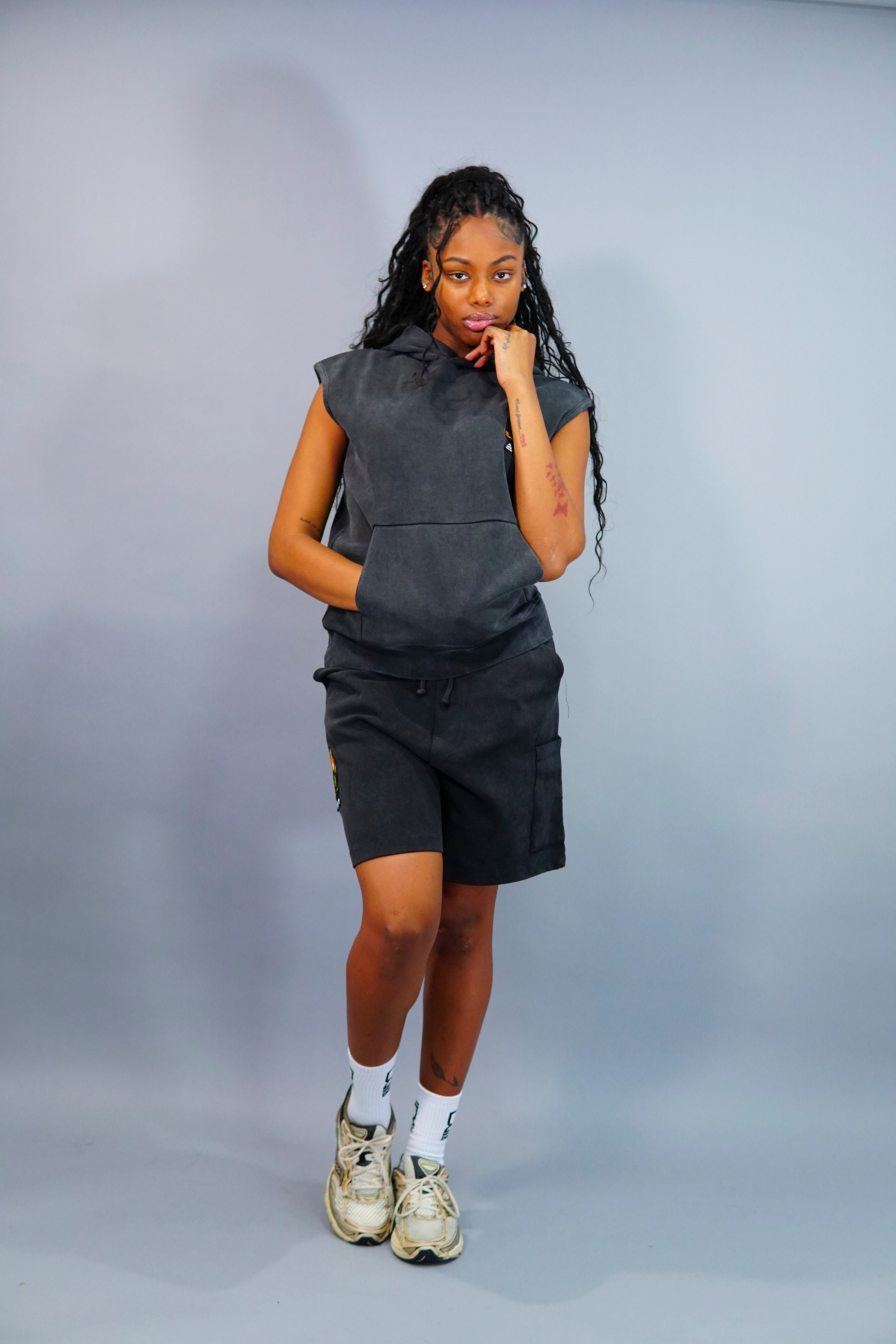 Women Middle Finger Shorts Suit