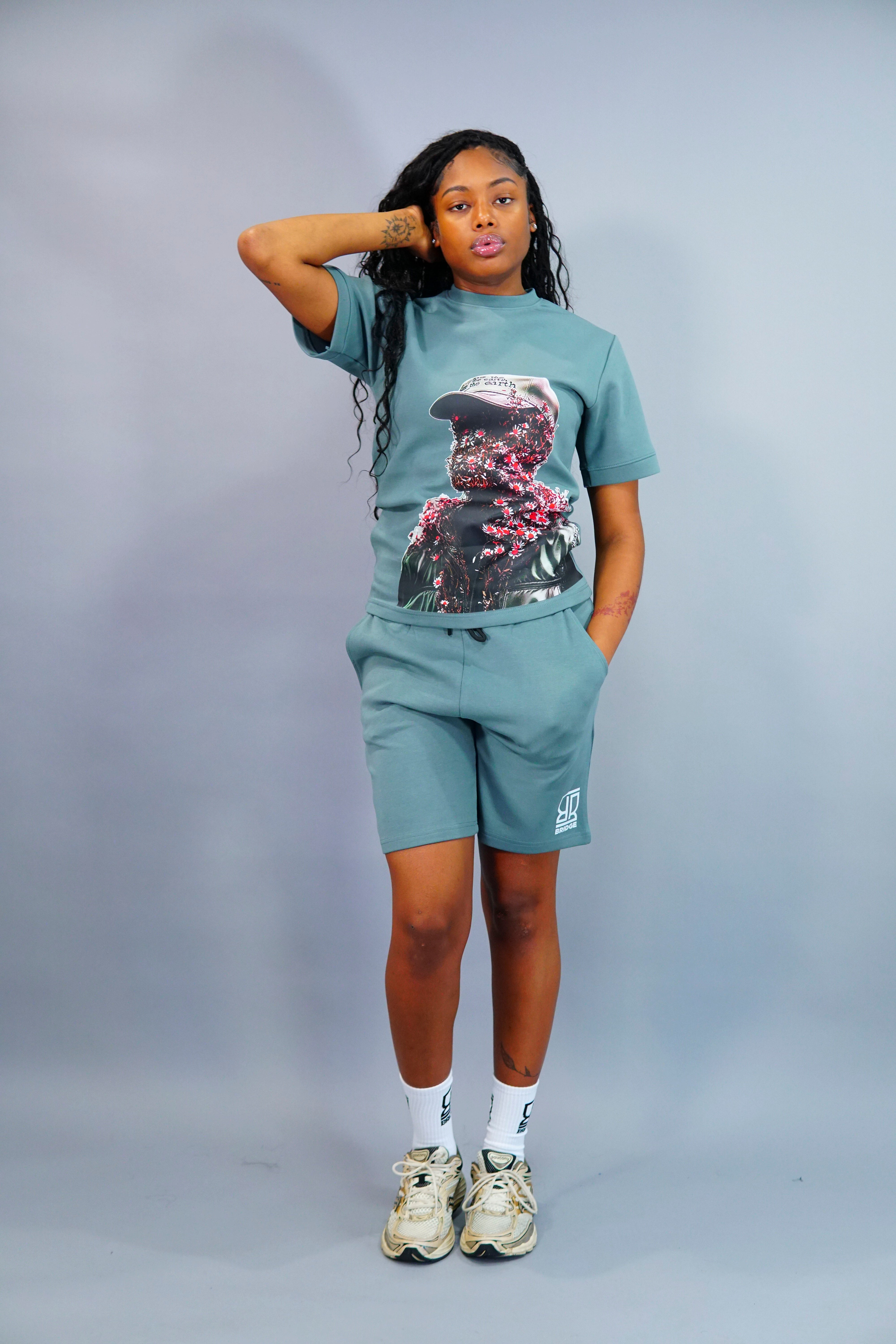 Flower “Woman” Shorts Suit