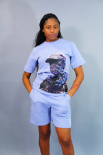 Flower “Woman” Shorts Suit