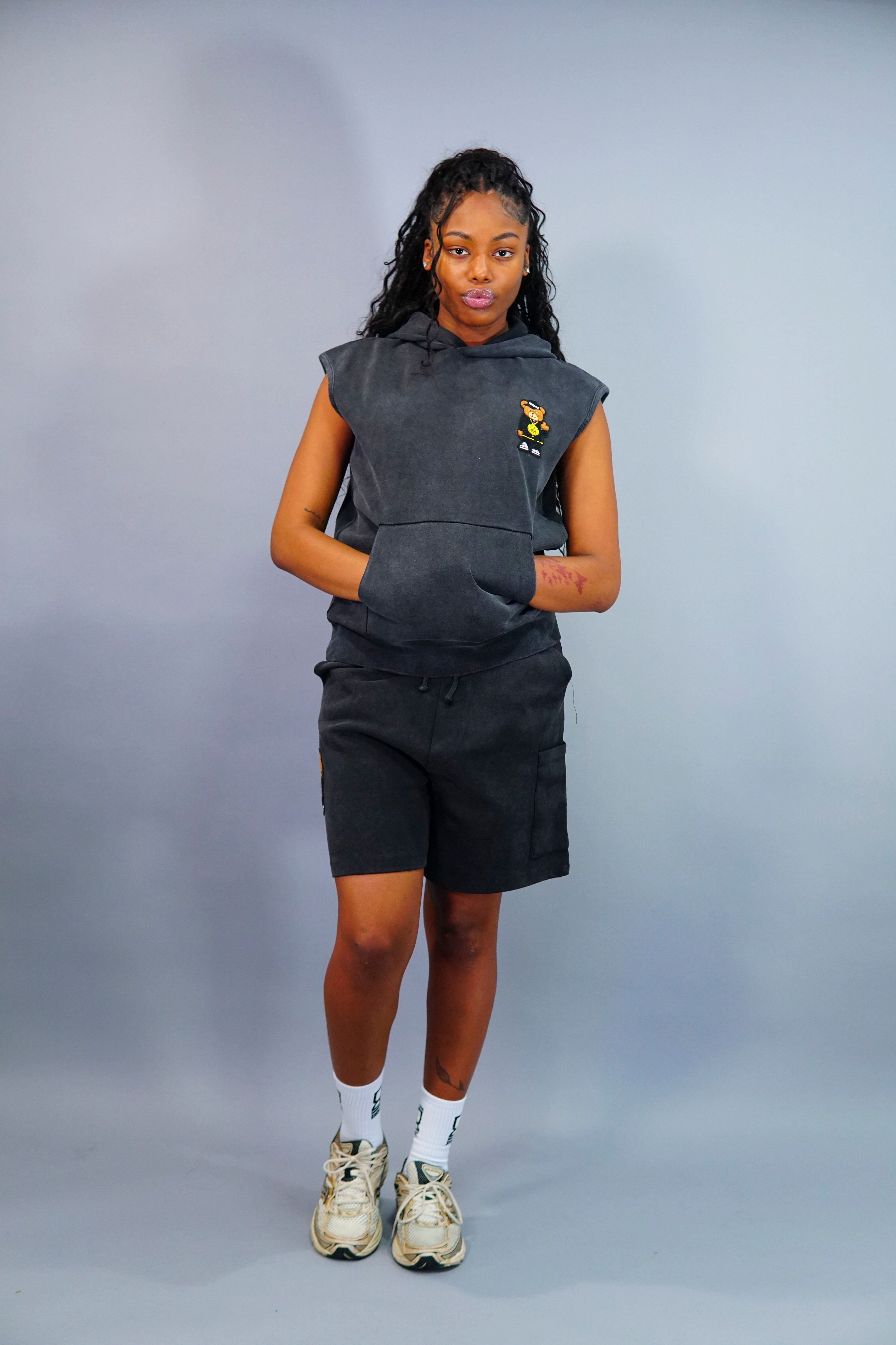 Women Middle Finger Shorts Suit