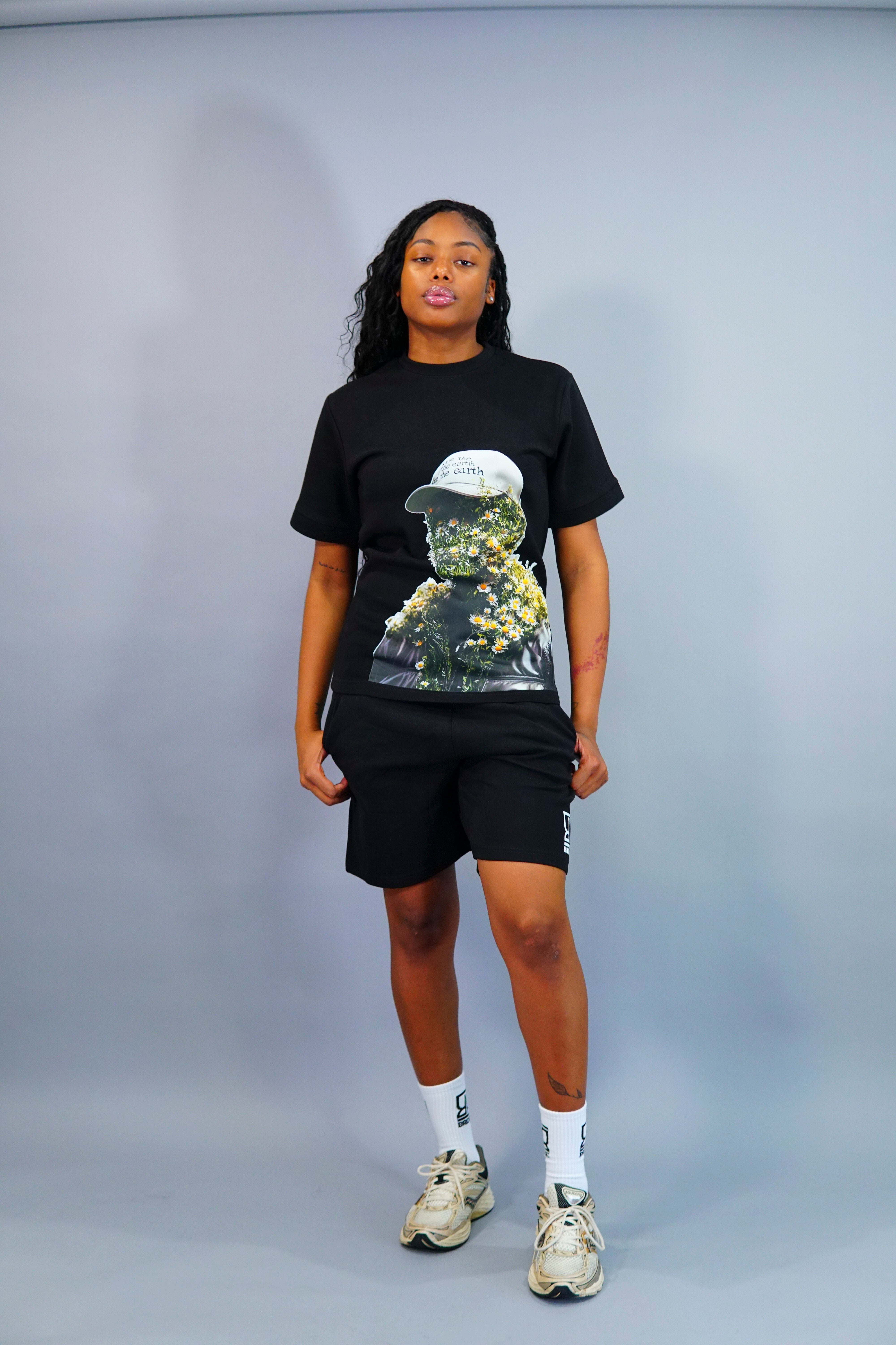 Flower “Woman” Shorts Suit