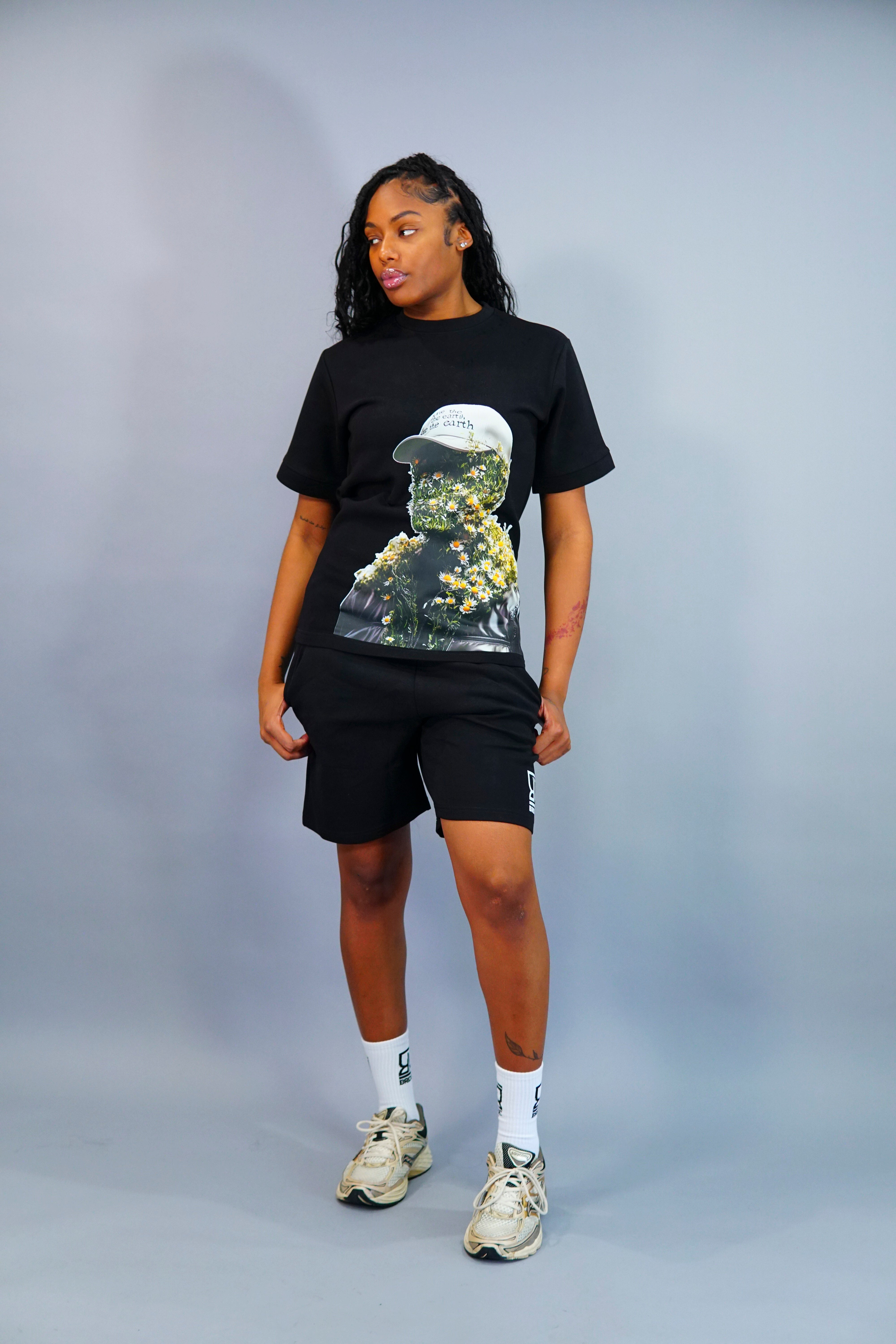 Flower “Woman” Shorts Suit