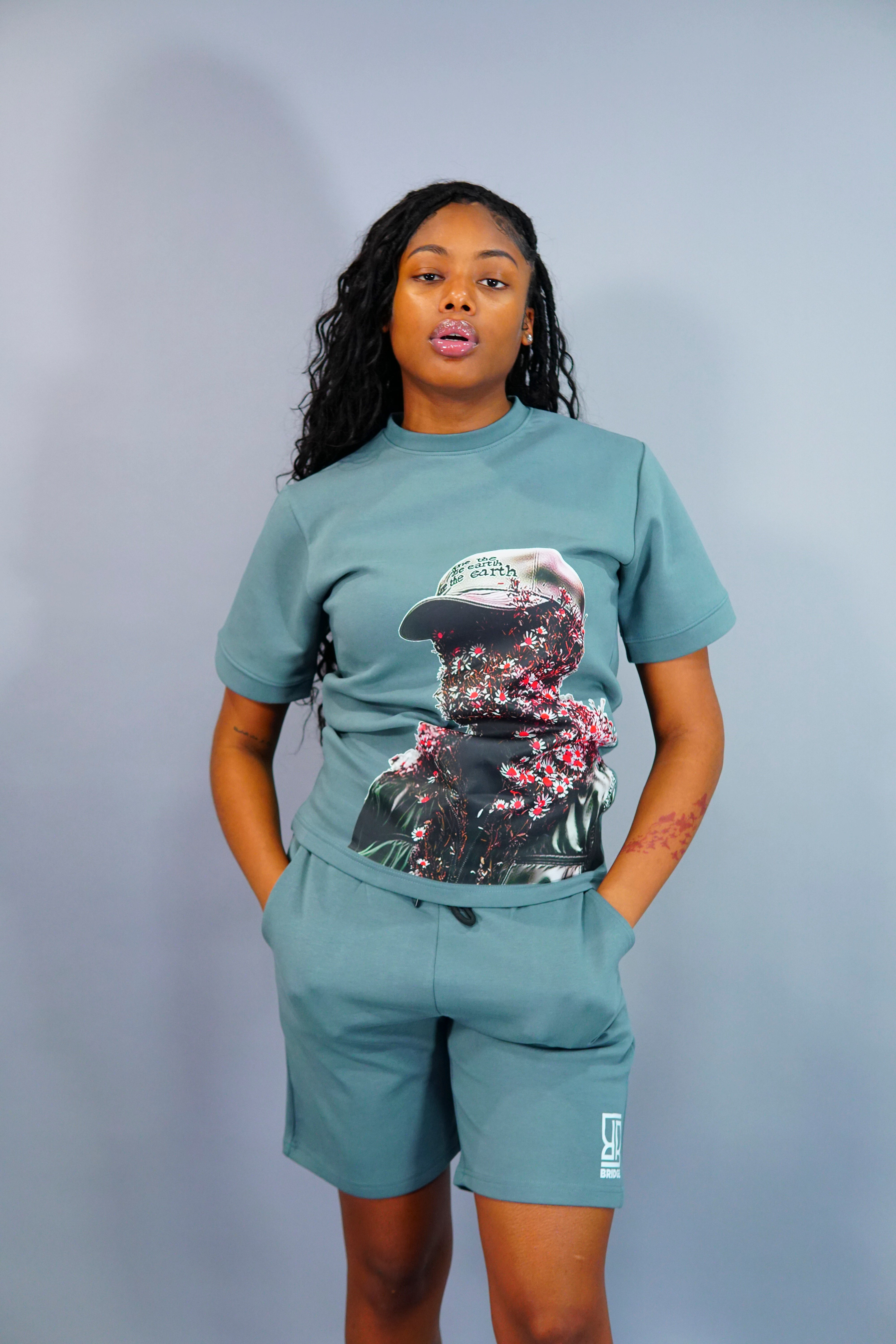 Flower “Woman” Shorts Suit