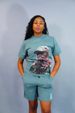 Flower “Woman” Shorts Suit