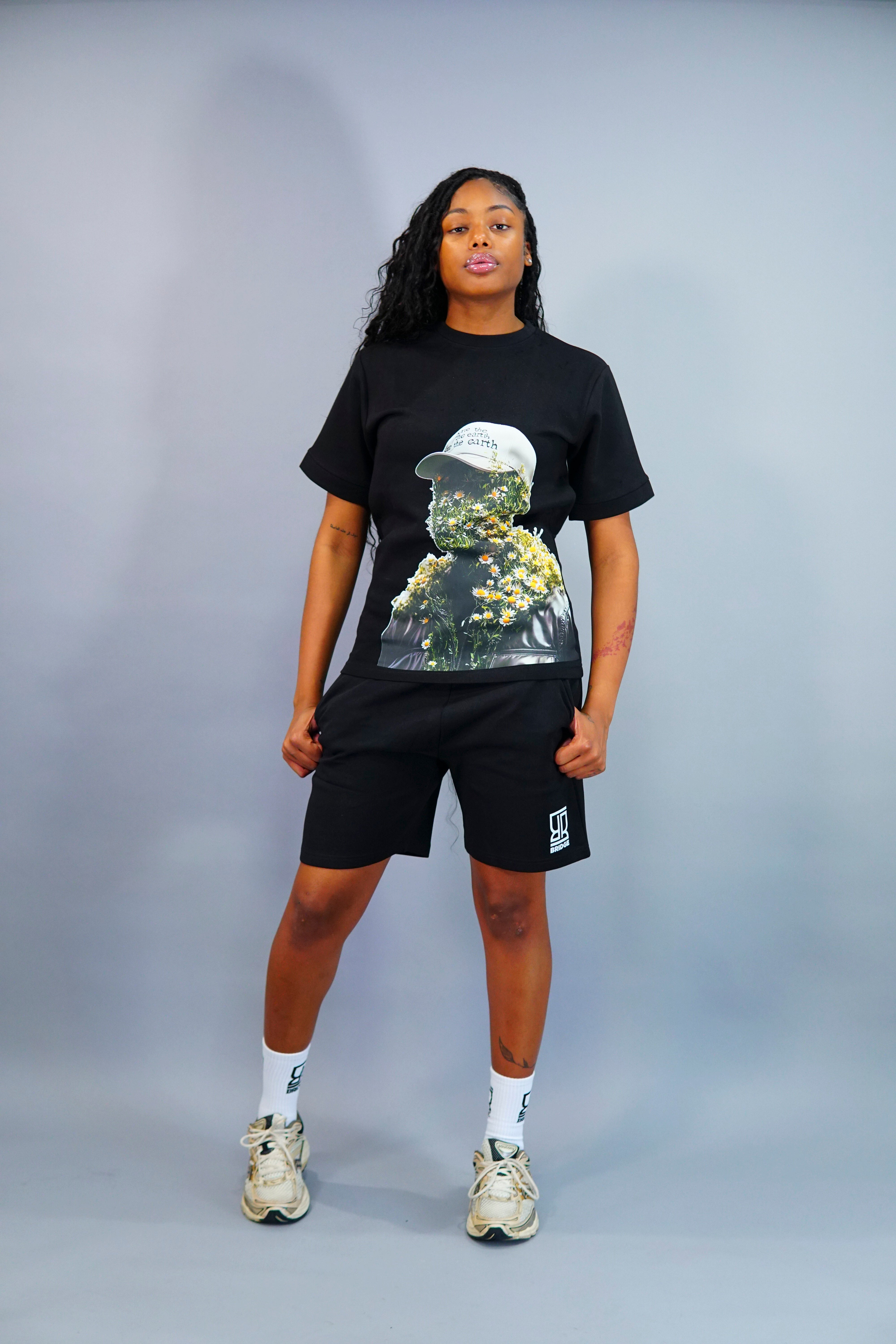 Flower “Woman” Shorts Suit