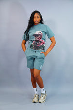 Flower “Woman” Shorts Suit