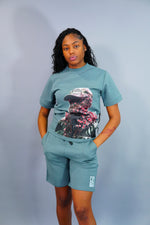 Flower “Woman” Shorts Suit