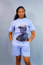 Flower “Woman” Shorts Suit