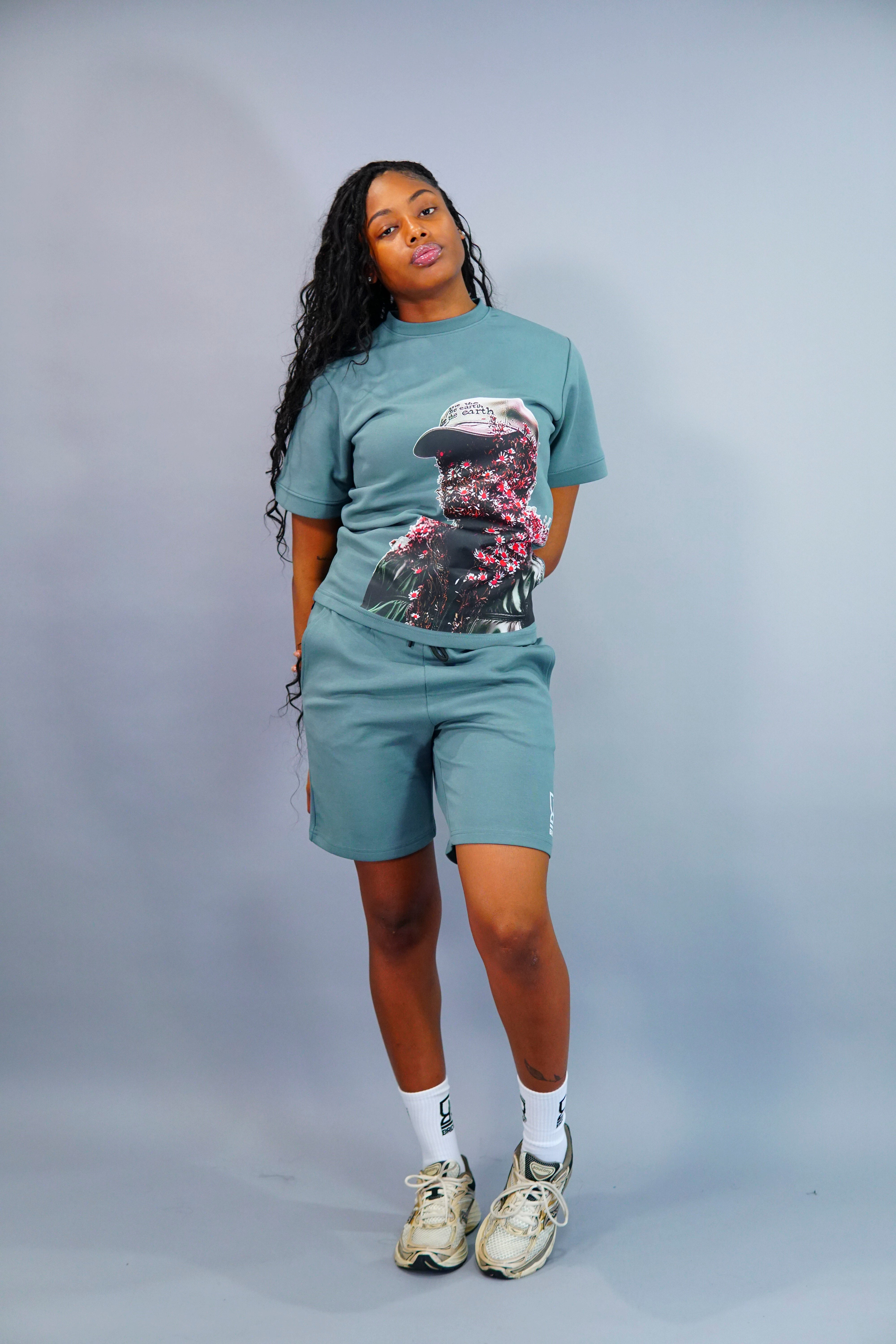 Flower “Woman” Shorts Suit