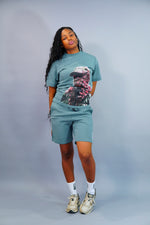 Flower “Woman” Shorts Suit