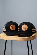 Leather Patch Black Hat - THE BRIDGE OFFICIAL