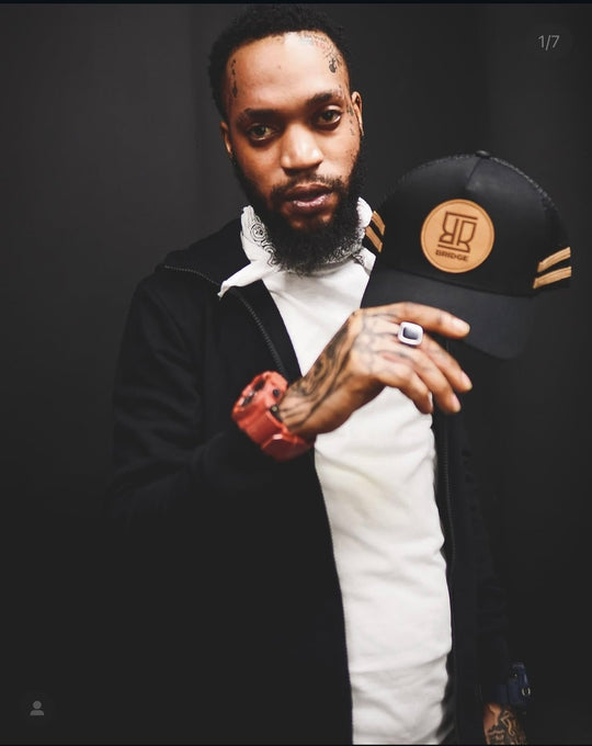 Leather Patch Black Hat