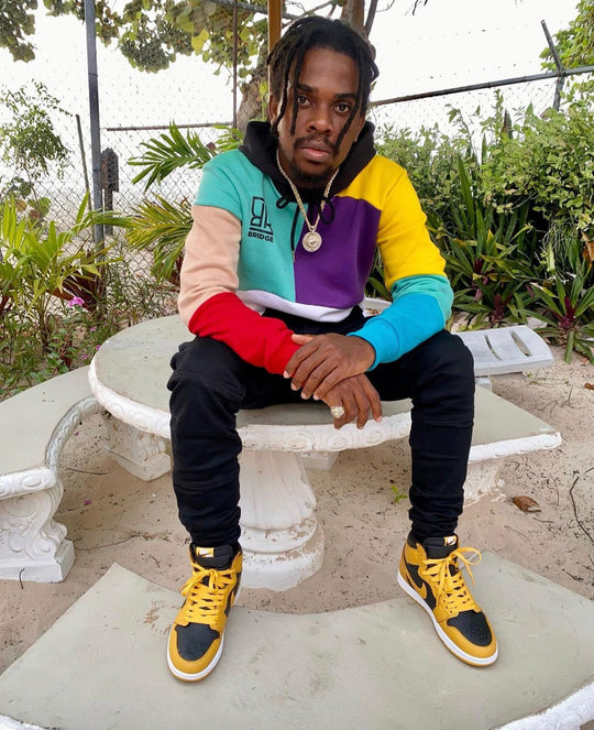 Men Paradise Color Block Hoodie