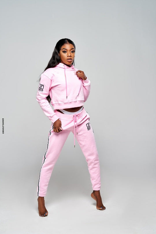 Crop Top Hoodie & Pants Suit