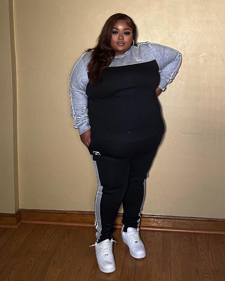 Plus size top tracksuit womens