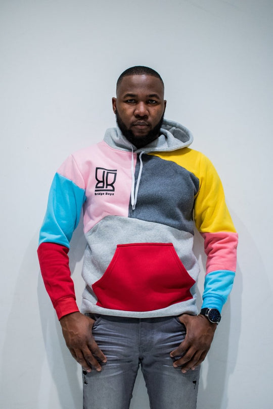 Men Color Block Hoodie
