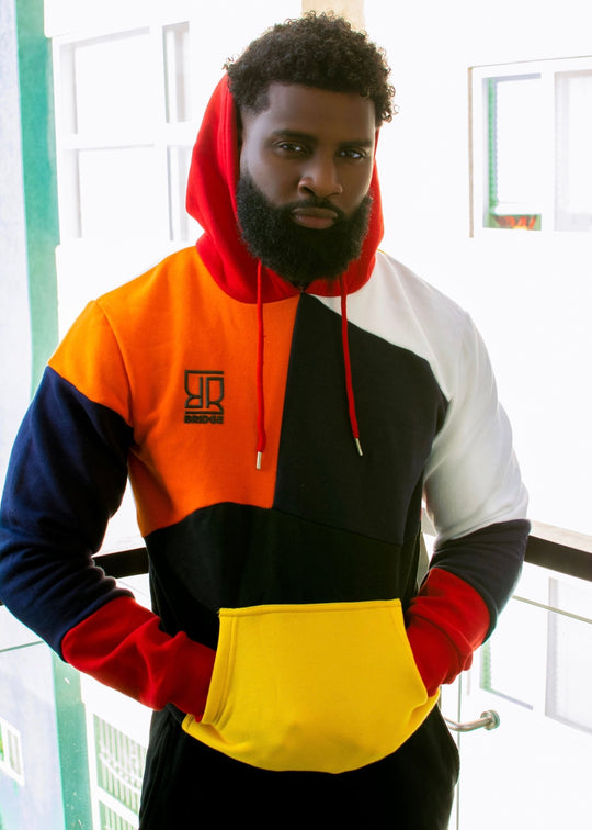 Men Olympics Color Block Hoodie