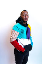 Men Paradise Color Block Hoodie - THE BRIDGE OFFICIAL