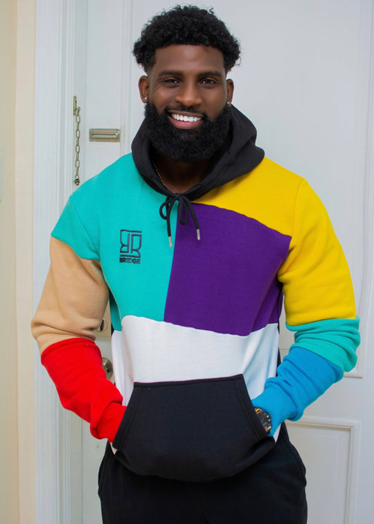Men Paradise Color Block Hoodie