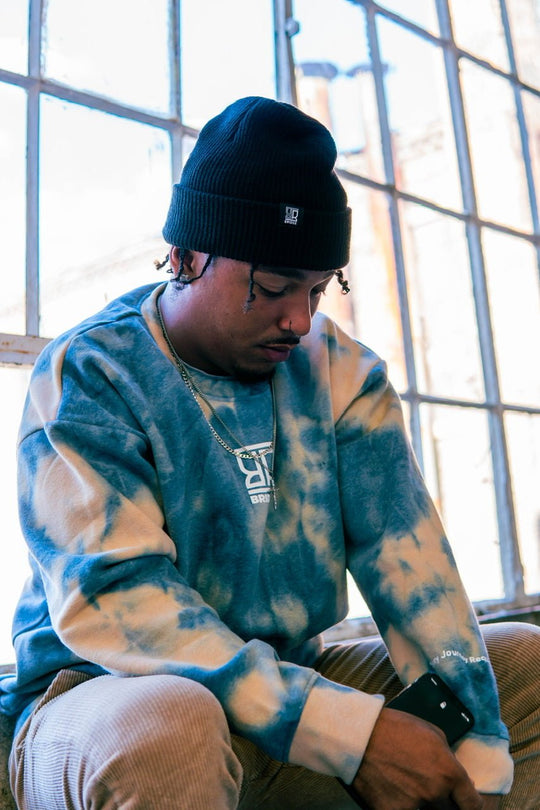 Men + Size Tie Dye Crewneck Sweaters