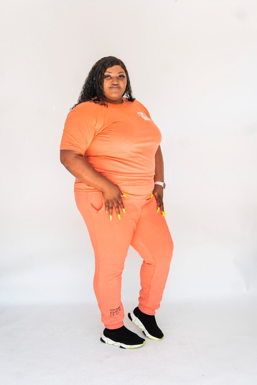 Plus Size Peach Tracksuit Suit Women - THE BRIDGE OFFICIAL