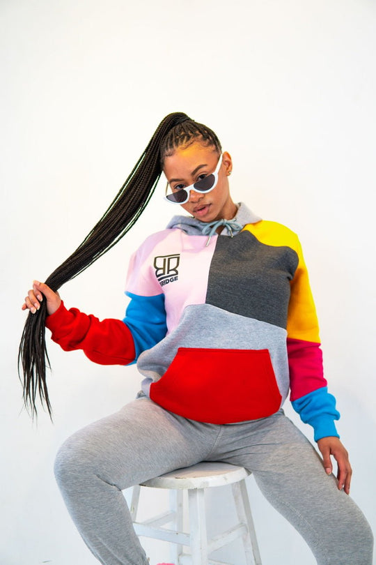 Women Color Block Hoodie