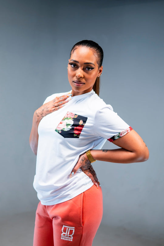 Women Flower Pocket Tees