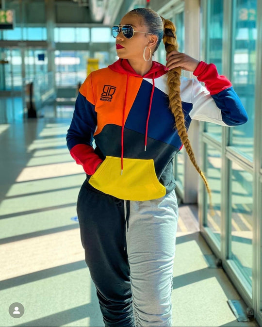 Women Olympics Color Block Hoodie