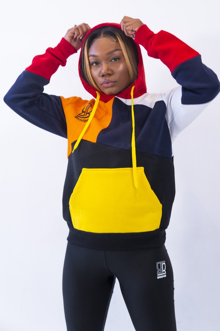 Women Olympics Color Block Hoodie - THE BRIDGE OFFICIAL
