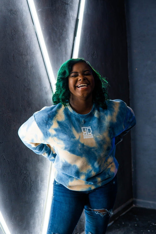 Women + Size Tie Dye Crewneck Sweaters